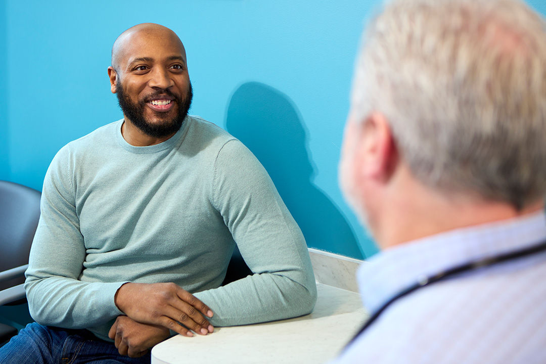 patient and doctor talking during an appointment